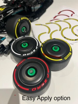 42171 Lego Mercedes AMG F1 W14 Pirelli tyre sticker Set.  High Quality stickers. - Image 1 of 4