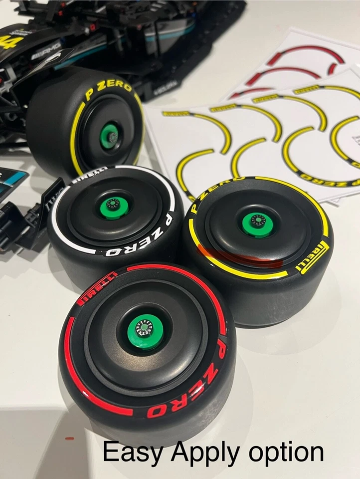 42171 Lego Mercedes AMG F1 W14 Pirelli tyre sticker Set.  High Quality stickers. - Image 1 of 4