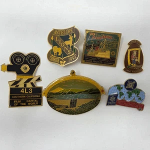 LIONS CLUB INTERNATIONAL SOUTHERN CALIFORNIA LOT OF 6 PINS VINTAGE 1" TO 3" - Picture 1 of 7