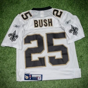 2007 New Orleans Saints Reebok Vintage Authentic Stitched Bush Jersey NFL Sz S - Picture 1 of 14