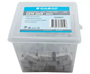 NEW CABAC Cat 6 JACK RJ45 50PACK CAT6 Clipsal-Compatible K/110 8P8C 568A 568B - Picture 1 of 2