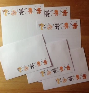 Colourful Musical Teddy & Cute Animals letter writing paper stationery set - Picture 1 of 1