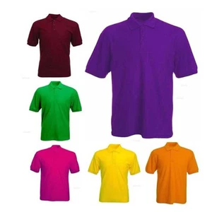 Mens Casual Polo T Shirts Size S to 4XL - SHORT SLEEVE SHIRT SPORT LEISURE WORK - Picture 1 of 17