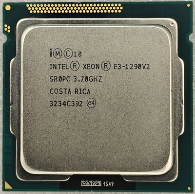 Intel Xeon e3-1290 v2 CPU processor sr0pc 3.70ghz 4-core 8mb 87w lga-1155 server - Image 1 of 2