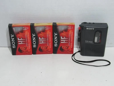 Sony TCM-353V Grabación Operada por Voz Velocidad Variable Cassette-Grabadora + 3 Cintas! Foto 1 de 4