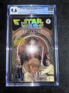 STAR WARS EPISODE 1 #1/2 CGC 9.6Speckle Foil Phantom Menace -Wizard Special Ed - Picture 1 of 2