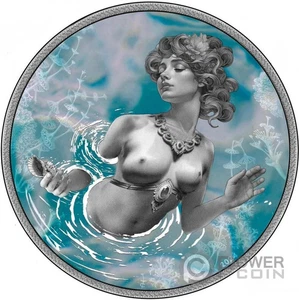 NASCITA DI AFRODITE 2 oz moneta argento 2000 franchi CFA Camerun 2024 - Foto 1 di 2
