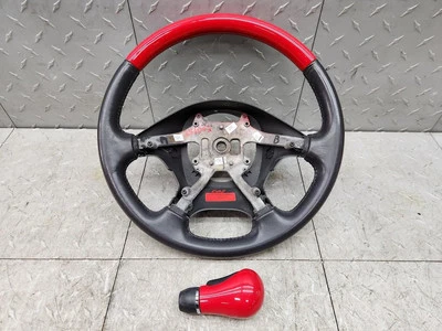 Руль 2002-2005 Ford Thunderbird черный красный с переключателем передач б/у от оригинального производителя - Изображение 1 из 4