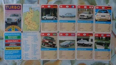 Quartett Auto Turbo Porsche BMW Ford Capri  Belgische Ausgabe - Bild 1 von 4