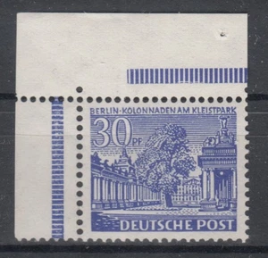 30 Pf Buildings Mi 51 ** Corner 1 Philatelic View Luxury! - Picture 1 of 1