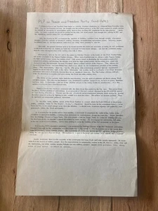 PROGRESSIVE LABOR PARTY ON PEACE & FREEDOM 1968 black panther party cleaver - Picture 1 of 2