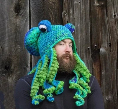 Handmade Hat Autumn Winter Warm Hat Knitted Wool Hat - image 1 of 3