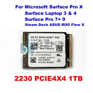 NEW WD SN740 M.2 2230 SSD 1TB NVMe PCIe For Microsoft Surface Pro 9 Steam Deck - Picture 1 of 8