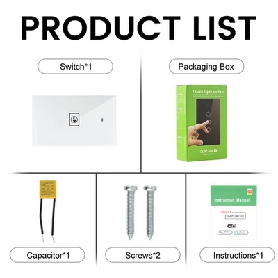 100,000 Cycle Lifespan 300W Load Capacity 0.2W/h Low Standby Power Smart Switch - Image 1 of 4