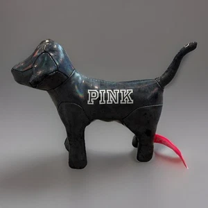 🐾Victoria’s Secret PINK Mini Dog Plush 2013 Hologram Logo, Grey/Black, 6" PROMO - Picture 1 of 3