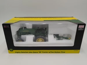 1/16 SpecCast  Toy JOHN DEERE "M" TRACTOR W/TWO BOTTOM PLOW  - Picture 1 of 5
