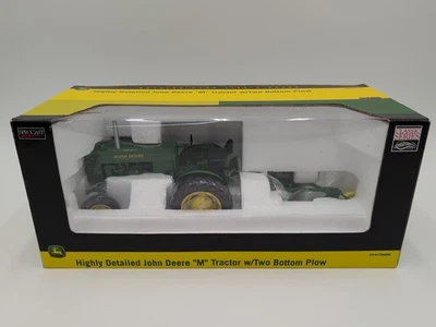1/16 SpecCast  Toy JOHN DEERE "M" TRACTOR W/TWO BOTTOM PLOW  - Image 1 of 4