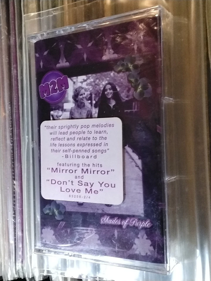M2M SHADES OF PURPLE CASSETTE USA EDITION 2000 HYPE STICKER SEALED Atlantic POP - Image 1 of 4