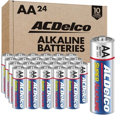 24pc Double AA Batteries Battery Alkaline 1.5V 10yr Shelf Long Last Tv Rmote Toy - Image 1 of 4