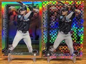 GRIFFIN CONINE X-Fractor + Refractor Rookie LOT | 2025 Topps Chrome MARLINS #86 - Picture 1 of 2