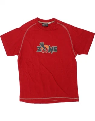 LOTTO Boys Graphic T-Shirt Top 11-12 Years Medium Red Cotton BJ14 - Image 1 of 3