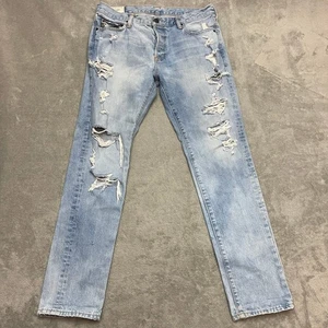 Jeans Abercrombie & Fitch effetto invecchiato con bottoni Fly The Skinny 34x32 - Foto 1 di 15