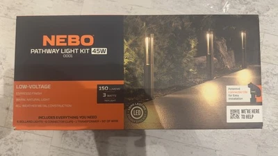 Kit de luces NEBO Pathway: luces LED de bolardo de bajo voltaje de 45 W 0001 Foto 1 de 2