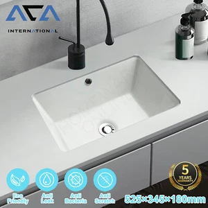 Bathroom Vanity Hand Wash Rectangle Bowl Basin Ceramic Insert Undermount Sink - Picture 1 of 8