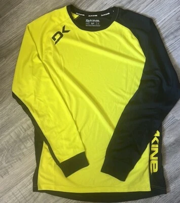 Camiseta masculina Dakine Thrillium manga longa mountain bike pequena nova com etiquetas Stellar Yell - Imagem 1 de 4