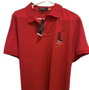 Polo RL Herren Poloshirt amerikanische Flagge großes Pony - neu mit Etikett individuelle Passform - XL - neu mit Etikett. - Bild 1 von 11