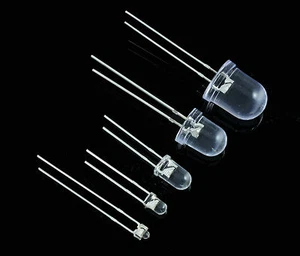 Ultra Lumineux 1.8mm 3mm 5mm 8mm 10mm LED Diodes Verre Transparent Constant - Picture 1 of 1