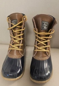 Bass Co Harlequin Duck Boots/Size 6M Waterproof Rain - Picture 1 of 9