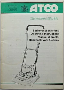 Original Atco B16 & B19 Airborne Mower Operating Instructions, c 1980's - Picture 1 of 5
