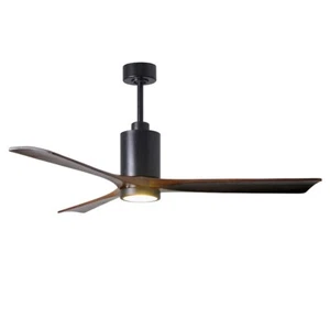 Matthews Fan Patricia 3-Bld 60" Paddle Fan w/Light, Black/Walnut - PA3-BK-WA-60 - Picture 1 of 1