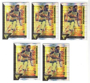 x5 Anthony Edwards 2020-21 Flux Pulsar Silver Prizm REFRACTOR Rookie Card RC lot