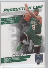 2010-11 Donruss Production Line Die-Cut Stats Materials /399 Rajon Rondo #76