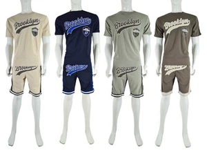 🔥Herren 2-teiliges Brooklyn T-Shirt & Shorts Set Urban Athletic Sommer Kollektion🔥 - Bild 1 von 5