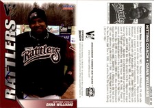 Dana Williams Signed 2003 Choice Wisconsin Timber Rattlers #28 Card Auto
