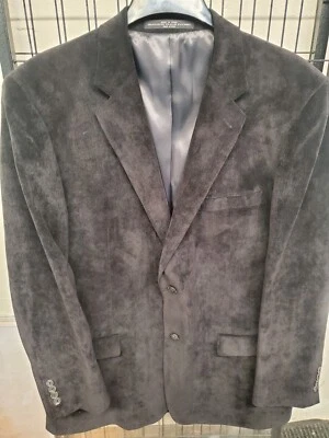 Blazer JONES NEW YORK Para Hombres Negro Pana 2 Botones Ventilación Lateral 46L NUEVO Foto 1 de 4