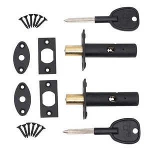 Türgestell Bolzen Sicherheit 2er-Pack Schrauben 2 Schlüssel 61 mm Totbolzenschloss Stern Schlüssel - Bild 1 von 50