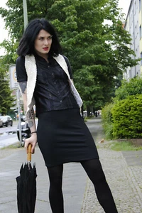 Stretchrock Damenrock minikleid 80er Disco TRUE VINTAGE 80s skirt mini black - Picture 1 of 9