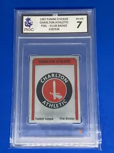 Charlton Atlético Lámina Insignia Logo Panini Fútbol 89 MGC Calificado 7 Pegatina 1989 - Imagen 1 de 2