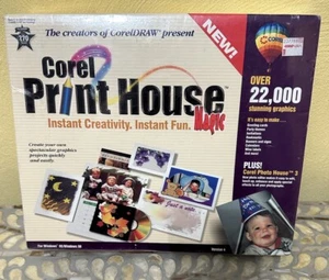 New Sealed Corel Print House Magic Version 4.0 Big Box PC-CD 6 Discs Win 95/98, - Picture 1 of 5