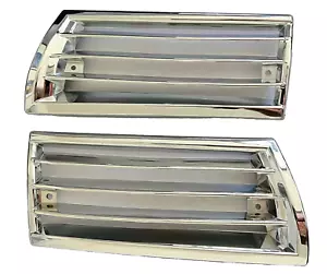 Porsche 911 912 SWB 66-68 Plastic Chrome Horn Grille Pair 2 Mounting Hole -New - Foto 1 di 3