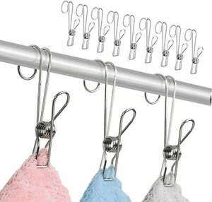 Stainless Steel Clothespin Clothing Clamps Spring Pegs Sealing Clip - Foto 1 di 18