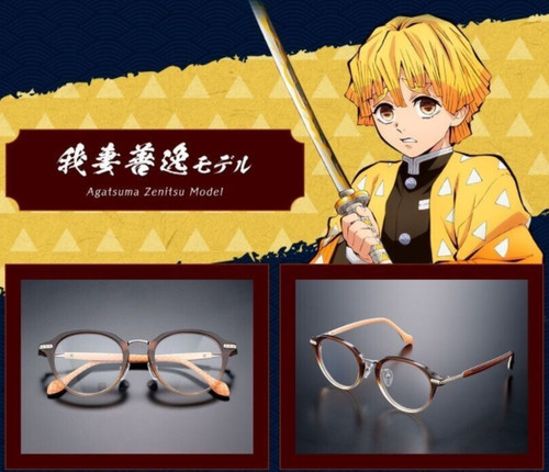 Demon Slayer Glasses Frame Zenitsu Azuma Agatsuma Zenitsu FROM JAPAN