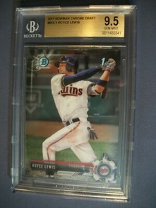 ROYCE LEWIS 2017 Bowman Chrome Draft BDC1 BGS GEM MINT 9.5 Twins RC