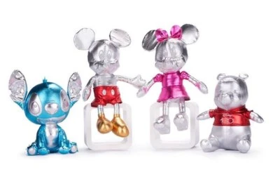 K.A Disney 100 Jubiläums-Plüschtiere Platin-Edition Stitch, Mickey, Minnie & Winnie