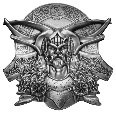 2022 Ghana Norse Gods Thor Ultra High Relief Silver Plated Antiqued GH¢2 Coin Cover