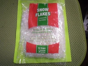 New ! 3 Oz Glittering Snow Flakes Perfect for all kinds of Christmas Decorations - Picture 1 of 1